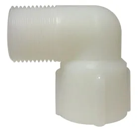 1/8" White Nylon Pipe Street Elbow