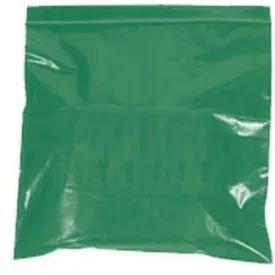 3" x 5" - 2 mil Green Reclosable Poly Bags