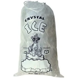 8 lb. Plastic Ice Bags with Drawstring "CRYSTAL ICE"