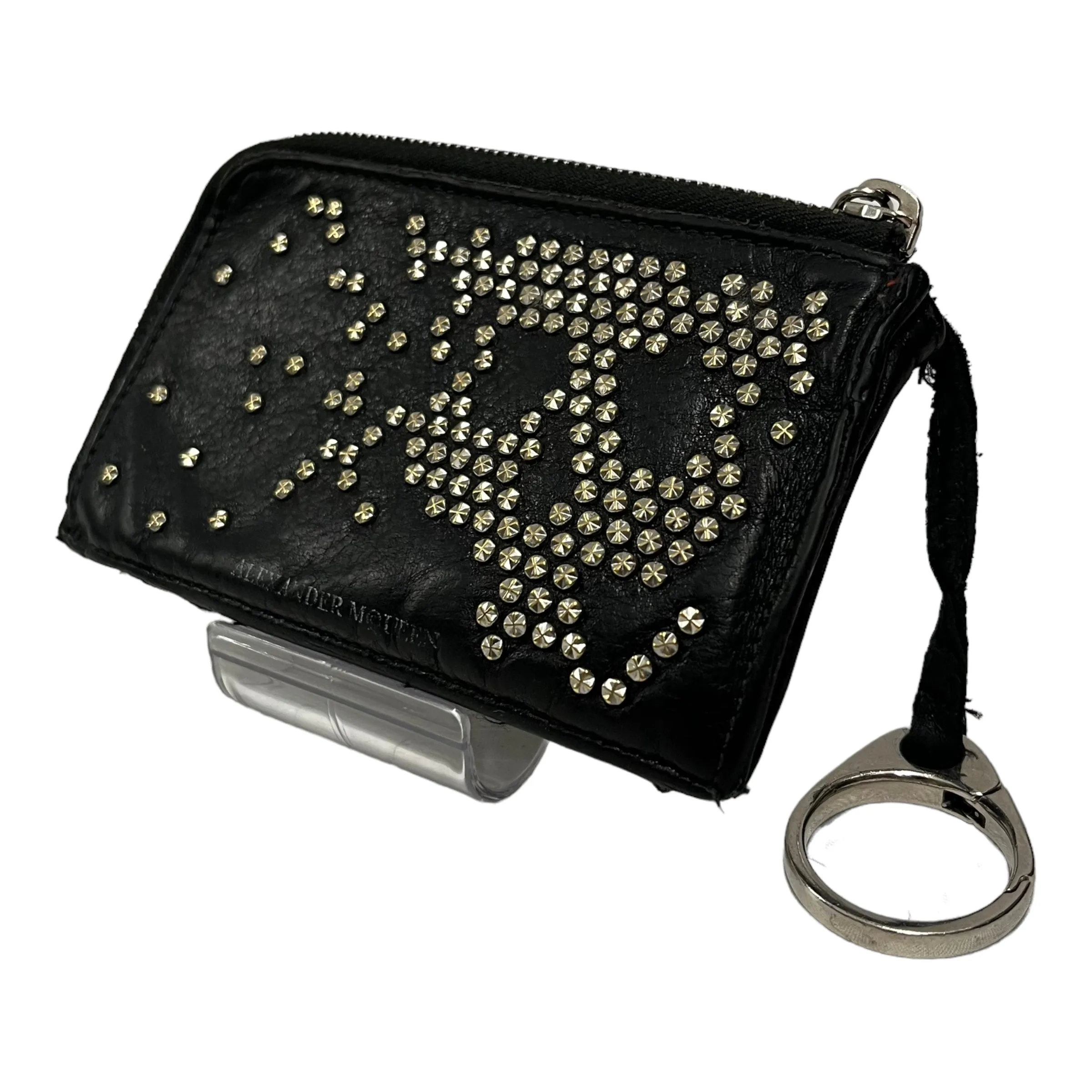 Alexander McQueen/Wallet/OS/Leather/BLK/Skull Studded