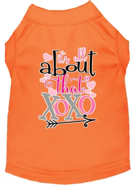 All About That Xoxo Screen Print Dog Shirt Orange Xxxl