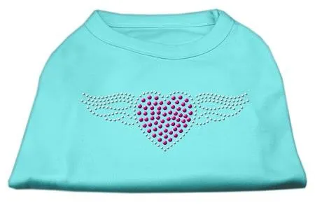 Aviator Rhinestone Shirt Aqua XS (8)