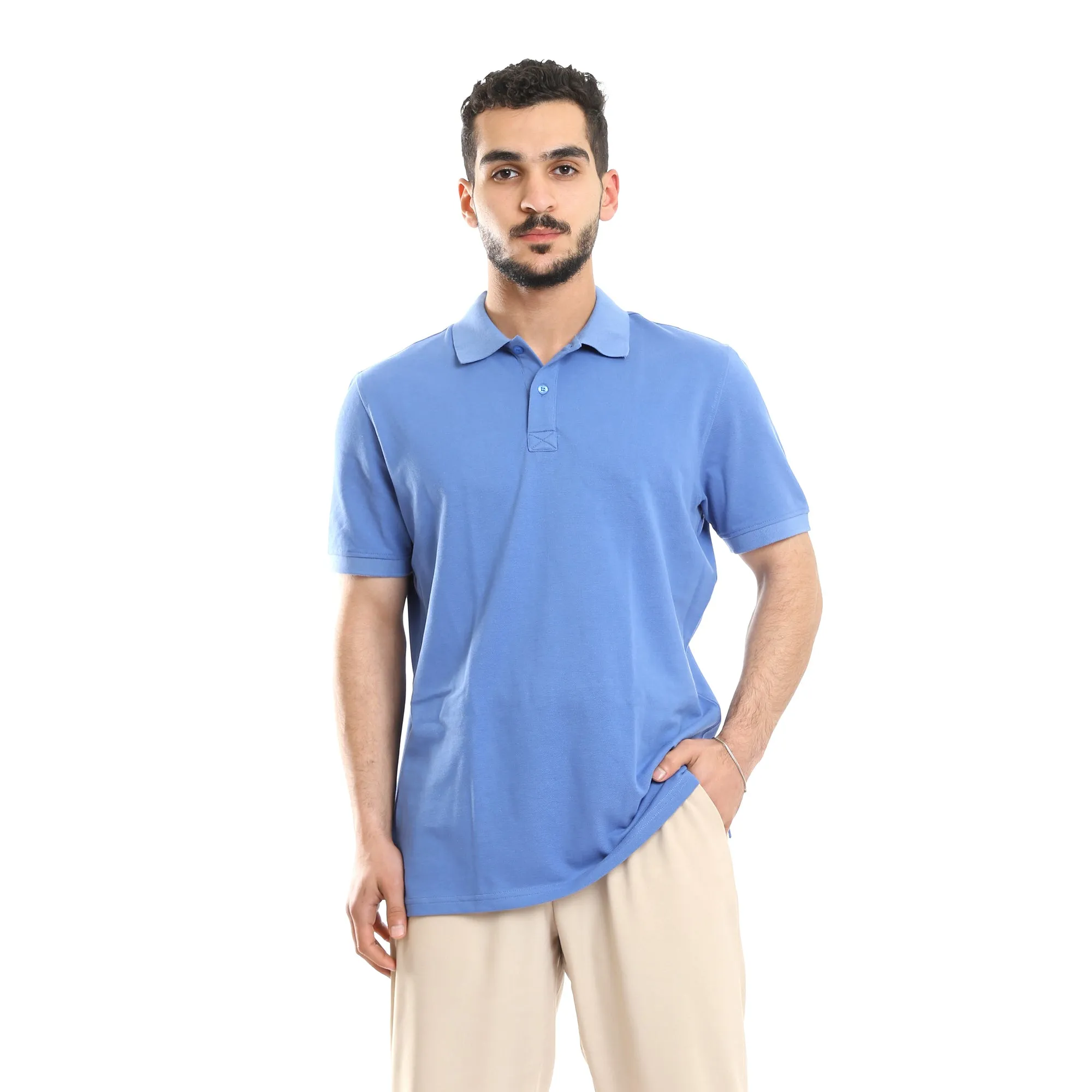 Basic Polo T-Shirt For Men Comfortable - Blue