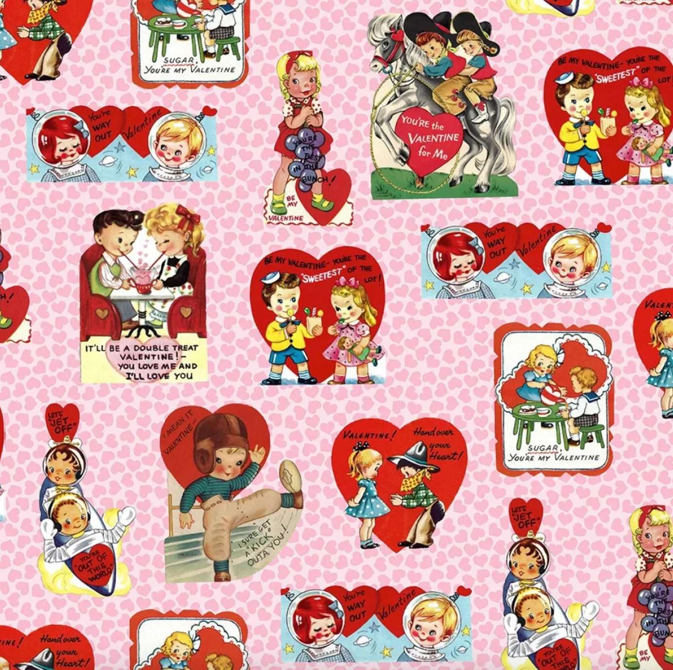 Be My Valentine - Romantic Poppy Print Bouffant Surgical Scrub Cap