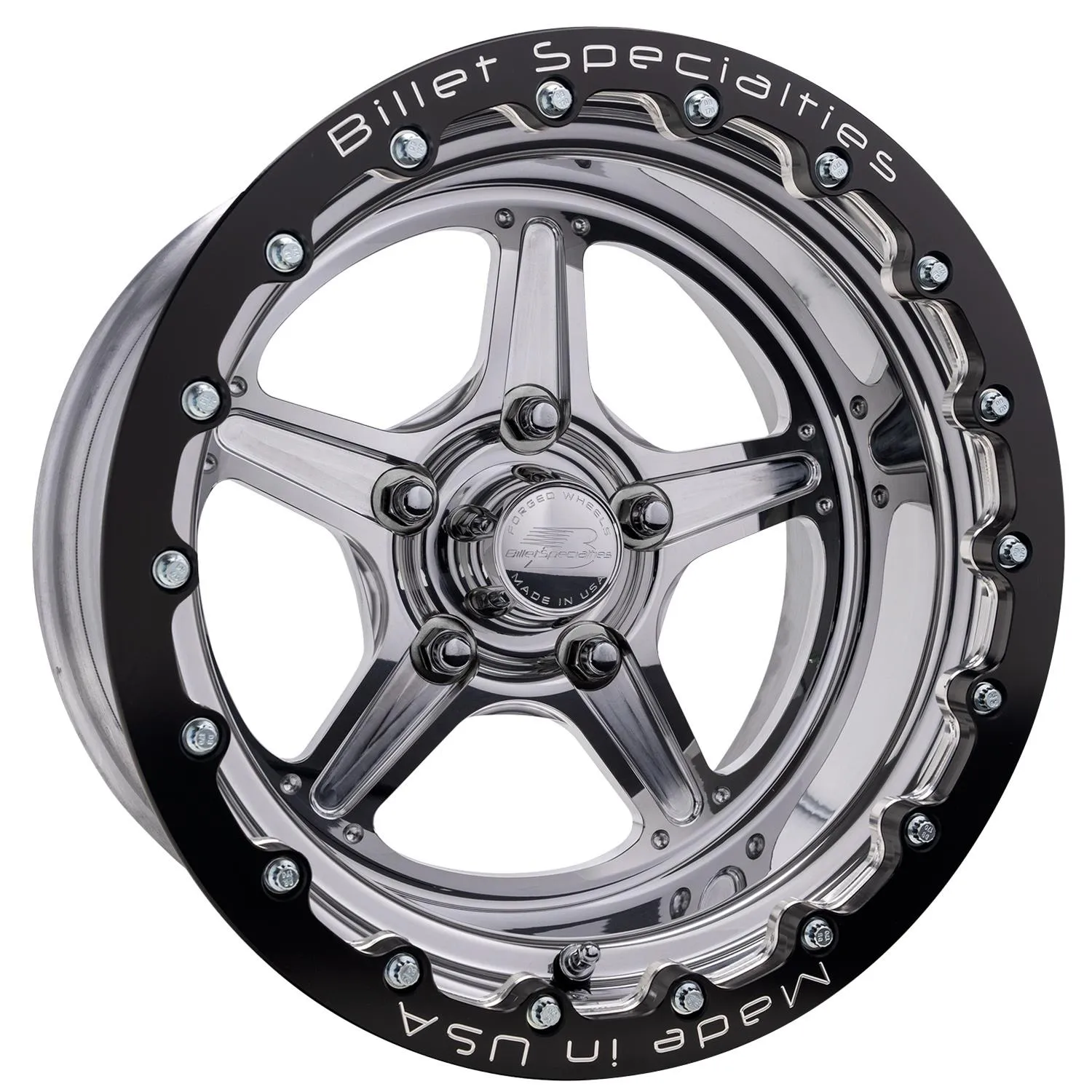 Billet Specialties Street Lite Polished Single Beadlock Wheels RSB23580L6155