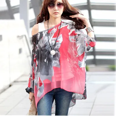 Blusas Women Blouses 2017 New Fashion Womens Casual Chiffon Blouse Summer Style 4XL 5XL 6XL Plus Size Women Chiffon Shirts Tops