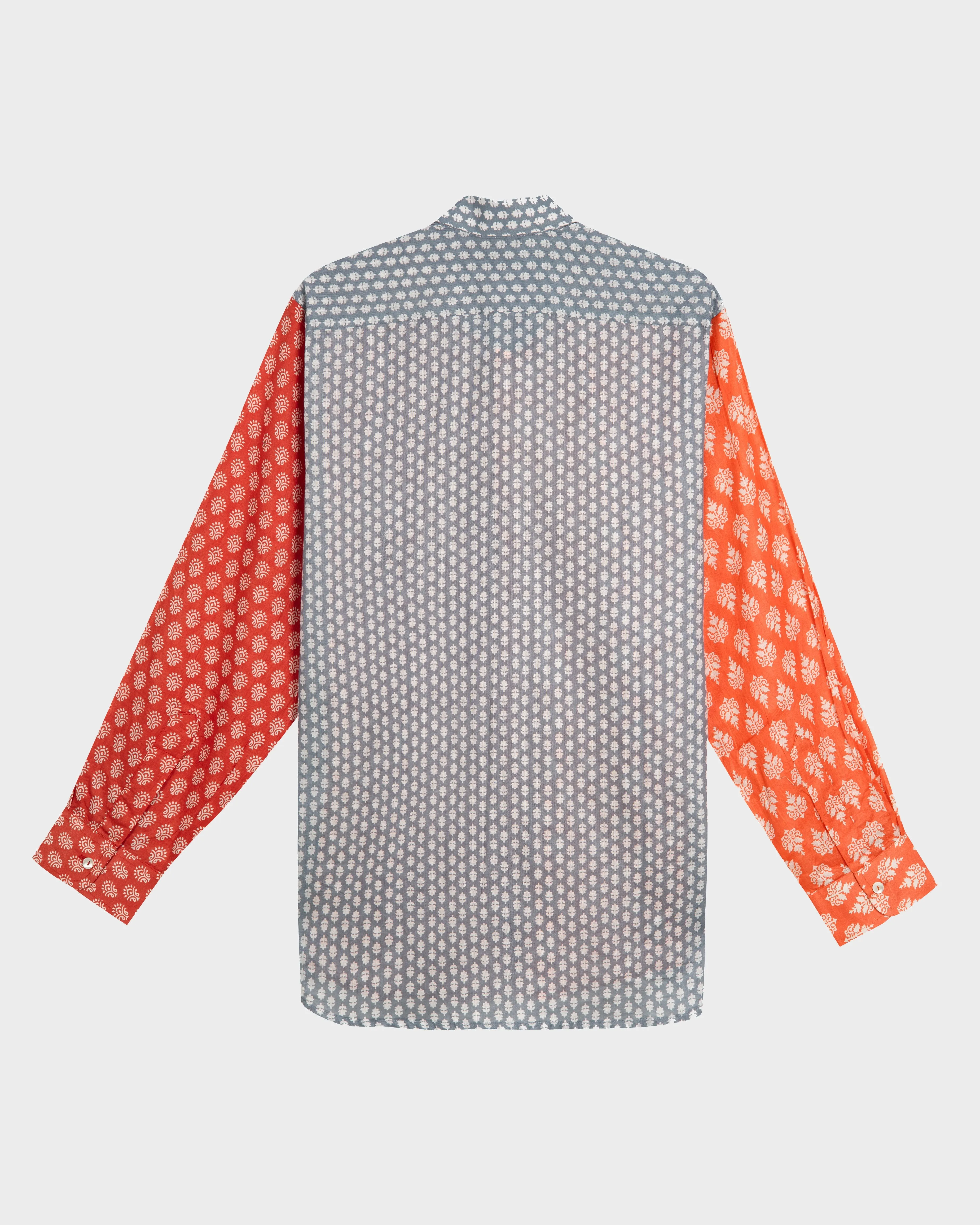 BONI II SHIRT IN ORANGE, RED AND GREY