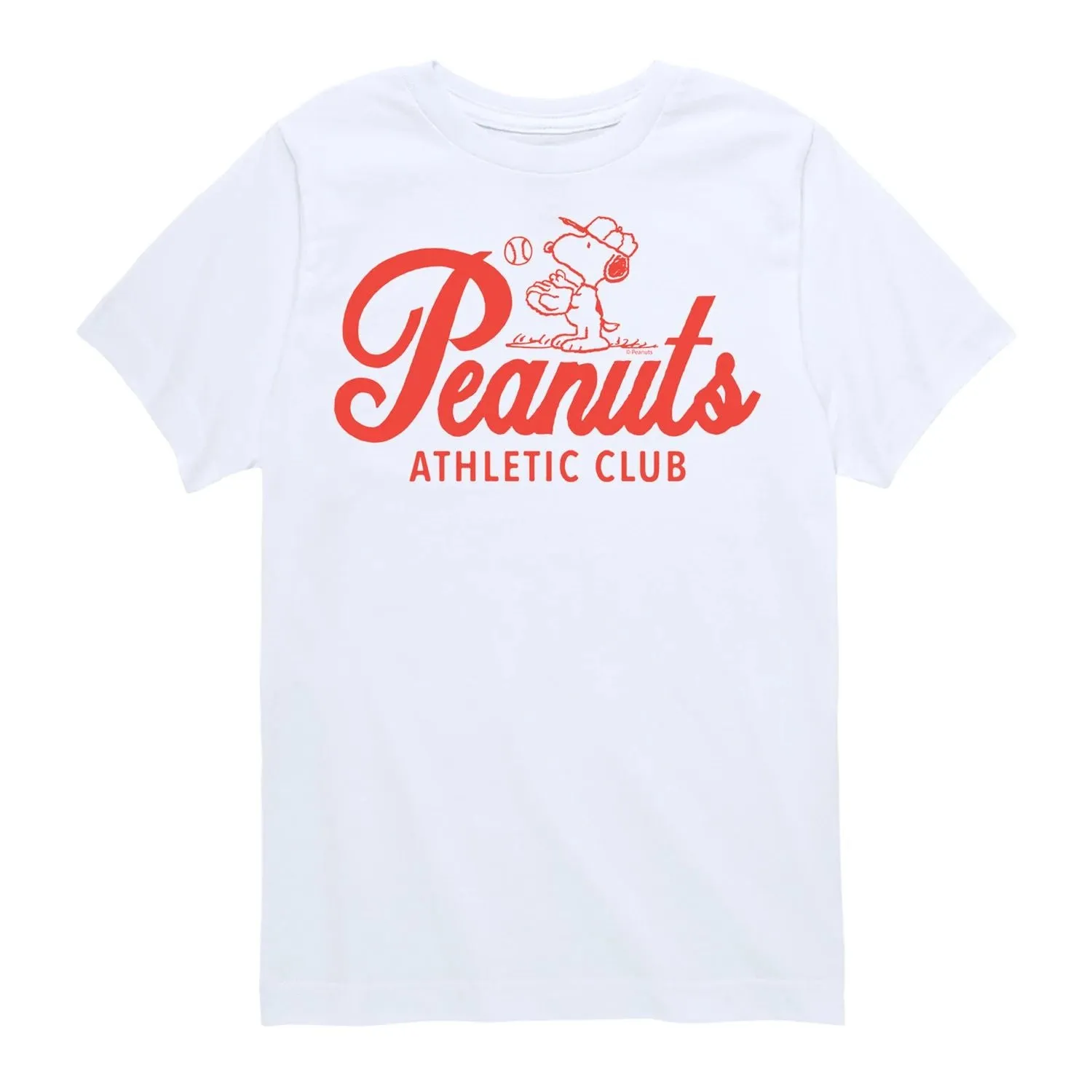 Boys 8-20 Years Old Peanuts Athletic Club Baseball T-Shirt Licensed Character