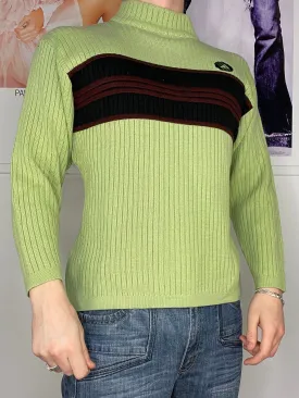 bright green vintage Adidas knitwear jumper