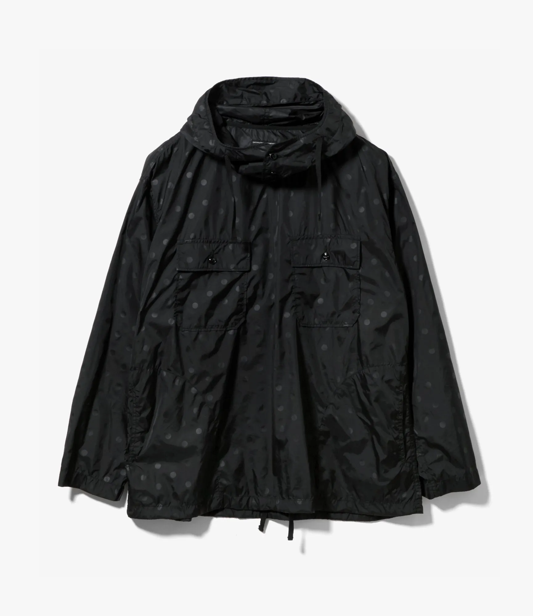 Cagoule Shirt – Black Polka Dot Nylon Taffeta