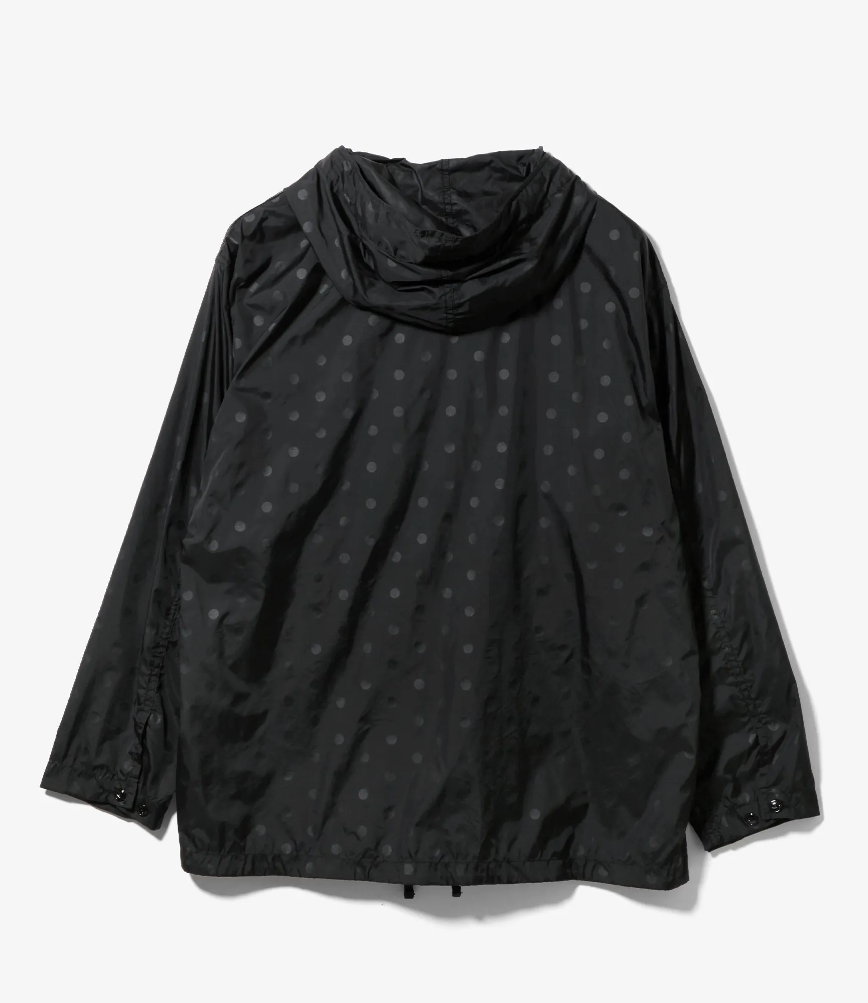 Cagoule Shirt – Black Polka Dot Nylon Taffeta