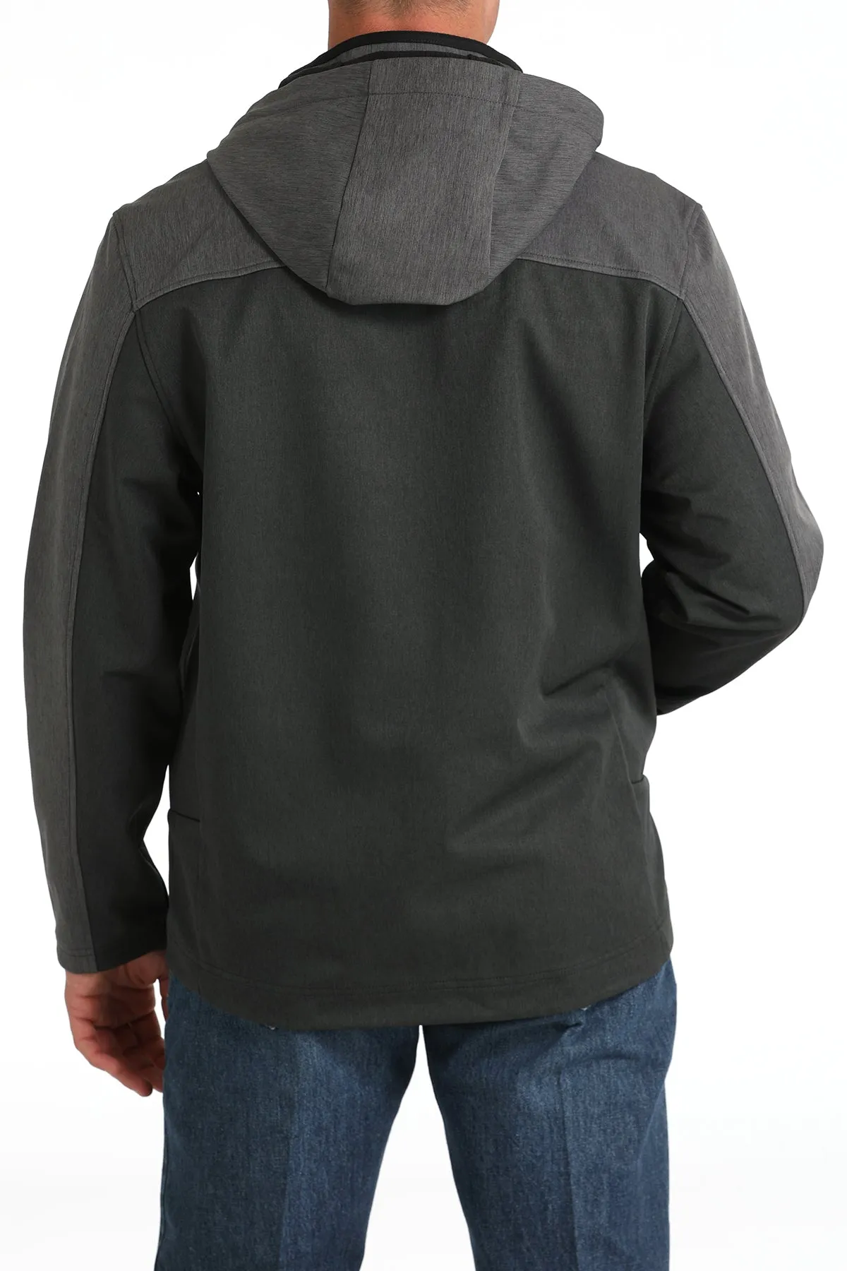 Cinch Black/Charcoal Color Block Hooded Softshell Jacket for Men