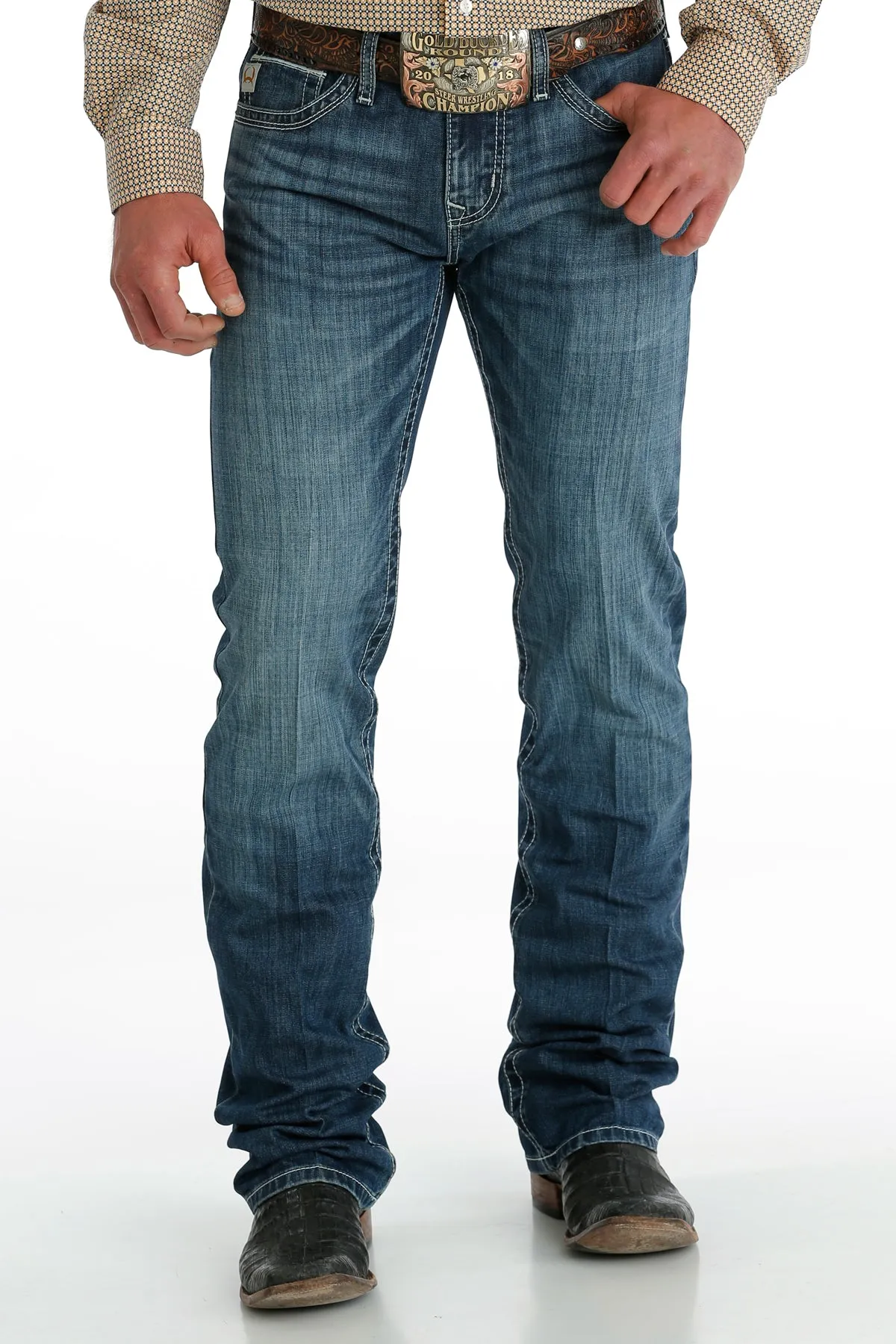 Cinch Ian Medium Stonewash Performance Denim Jeans for Men