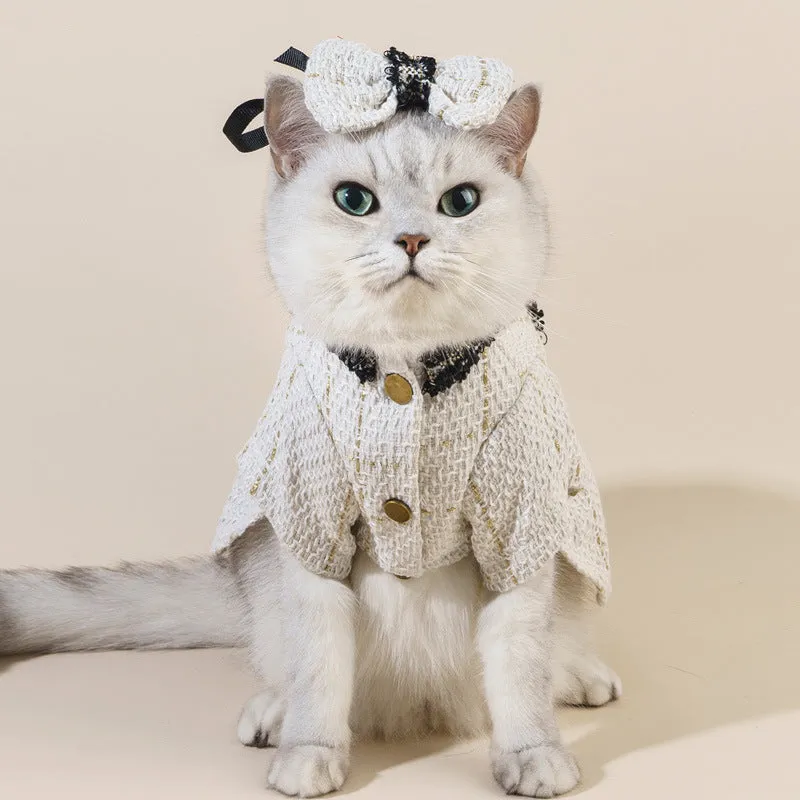 Classic Style Cat Accessories - Matching Hat, Coat, and Skirt Set