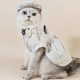 Classic Style Cat Accessories - Matching Hat, Coat, and Skirt Set