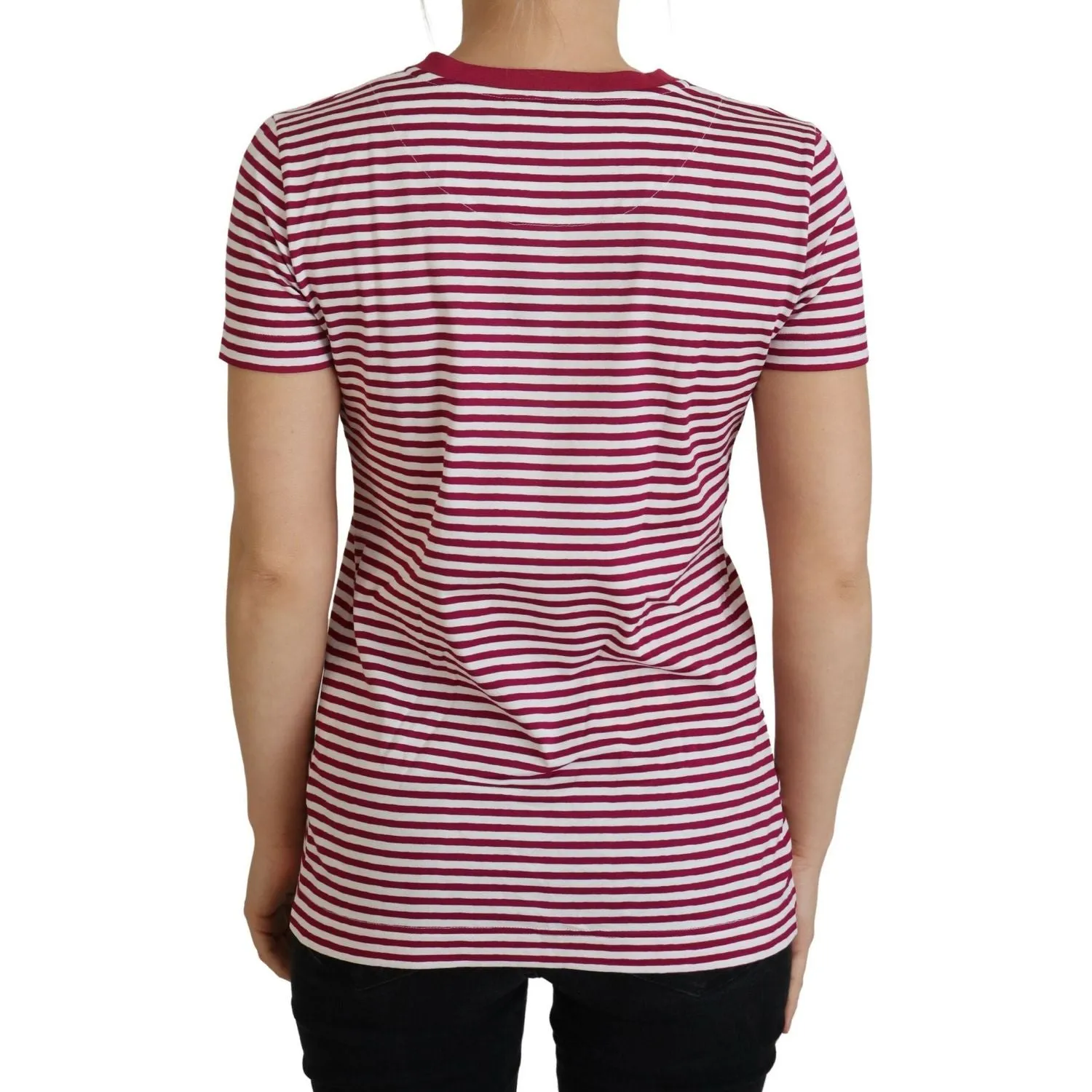 Dolce & Gabbana Exclusive Striped Ibiza Crew Neck Tee