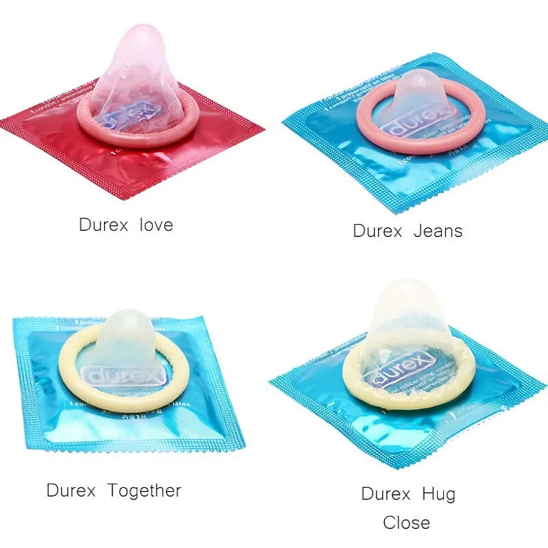 Durex 32Pcs/Pack Sensation Value 4in1 Ultra Thin Sexy Lubricated Condoms Sex Toys Condom for men Vanilla Flavor