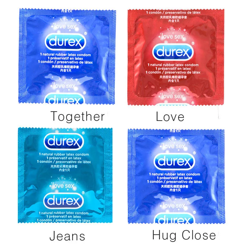 Durex 32Pcs/Pack Sensation Value 4in1 Ultra Thin Sexy Lubricated Condoms Sex Toys Condom for men Vanilla Flavor