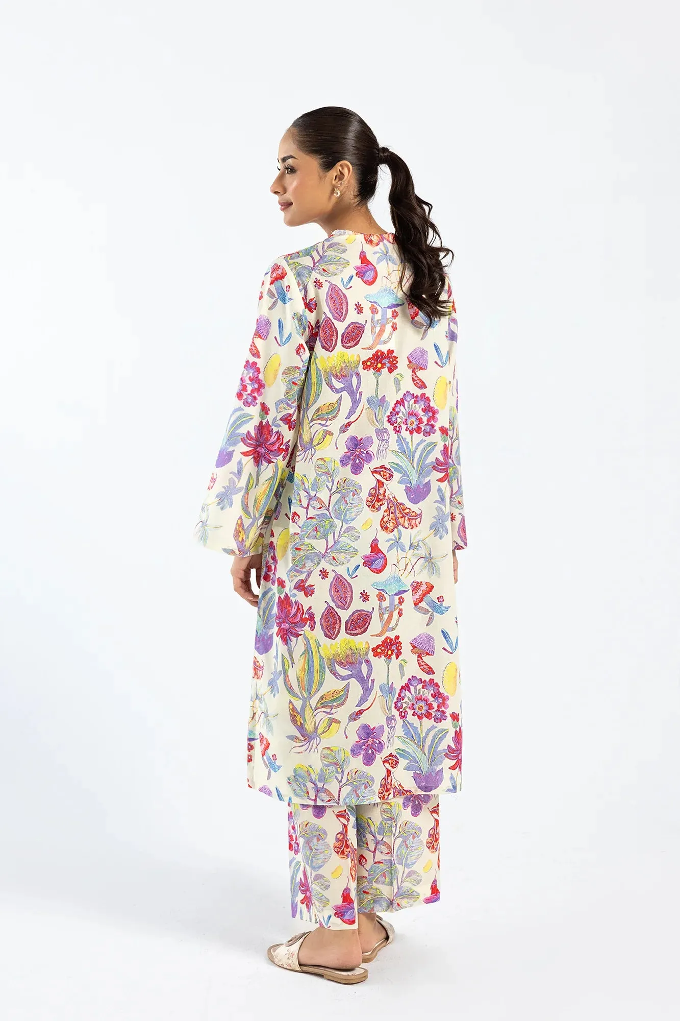 Ethnic Multi Floral Printed 2-Piece Lawn Suit