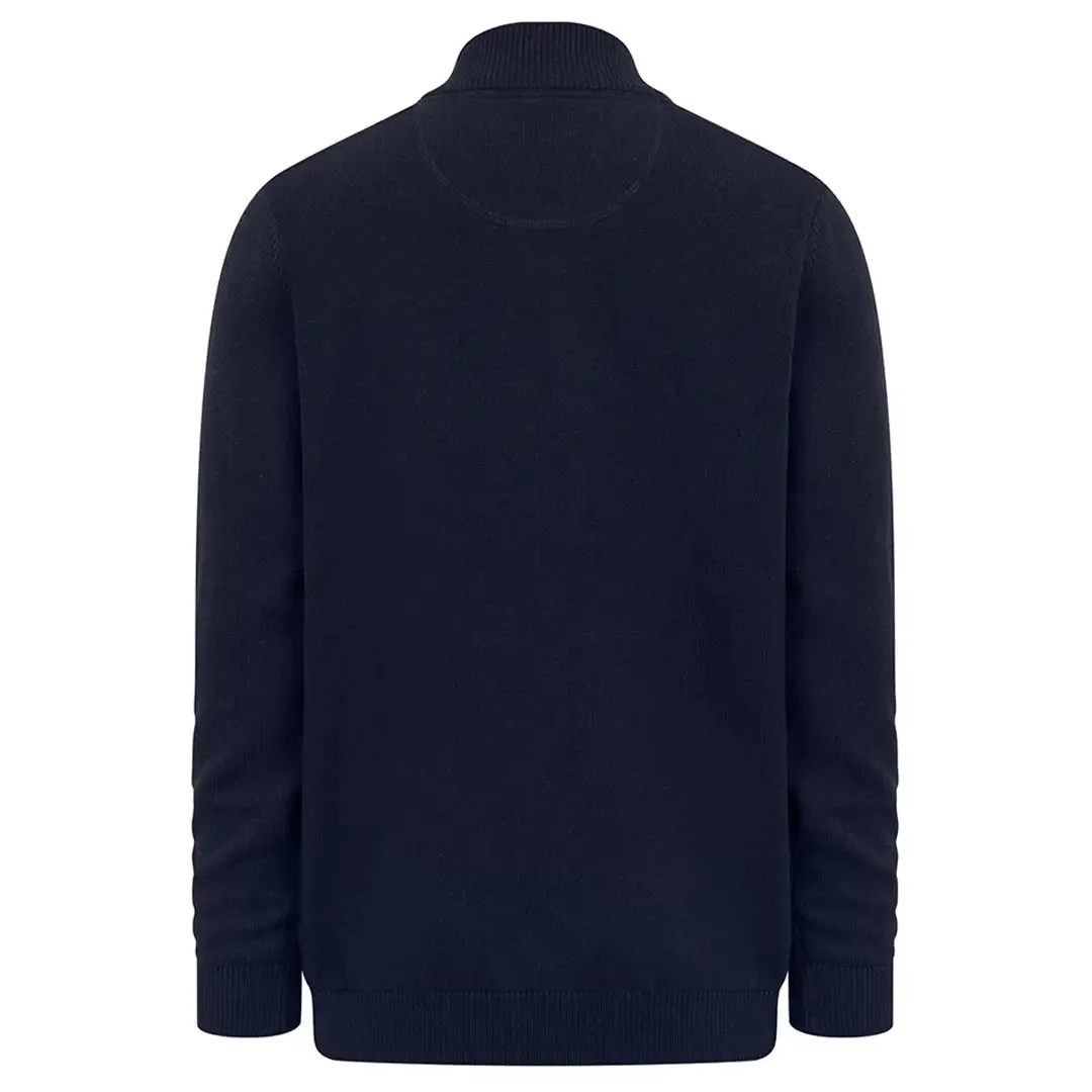 Falkirk Quarter Zip Pullover - Heather Blue by Hoggs of Fife