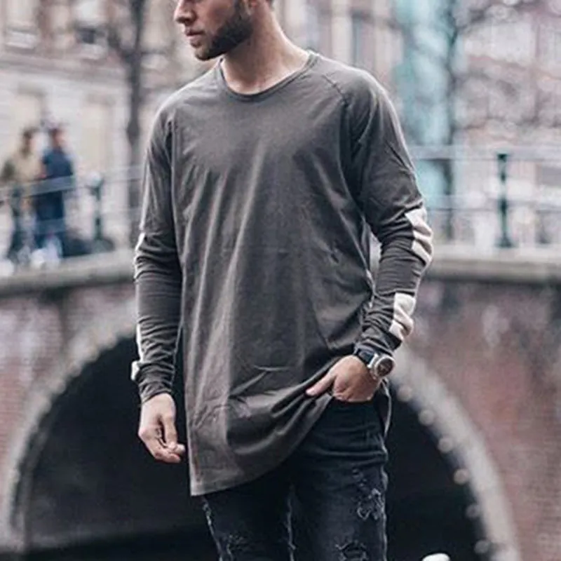 Fashion Cotton Street Style Men'S Long-Sleeved T-Shirt