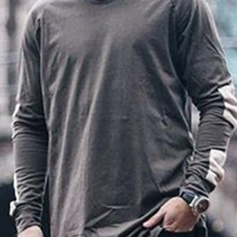 Fashion Cotton Street Style Men'S Long-Sleeved T-Shirt