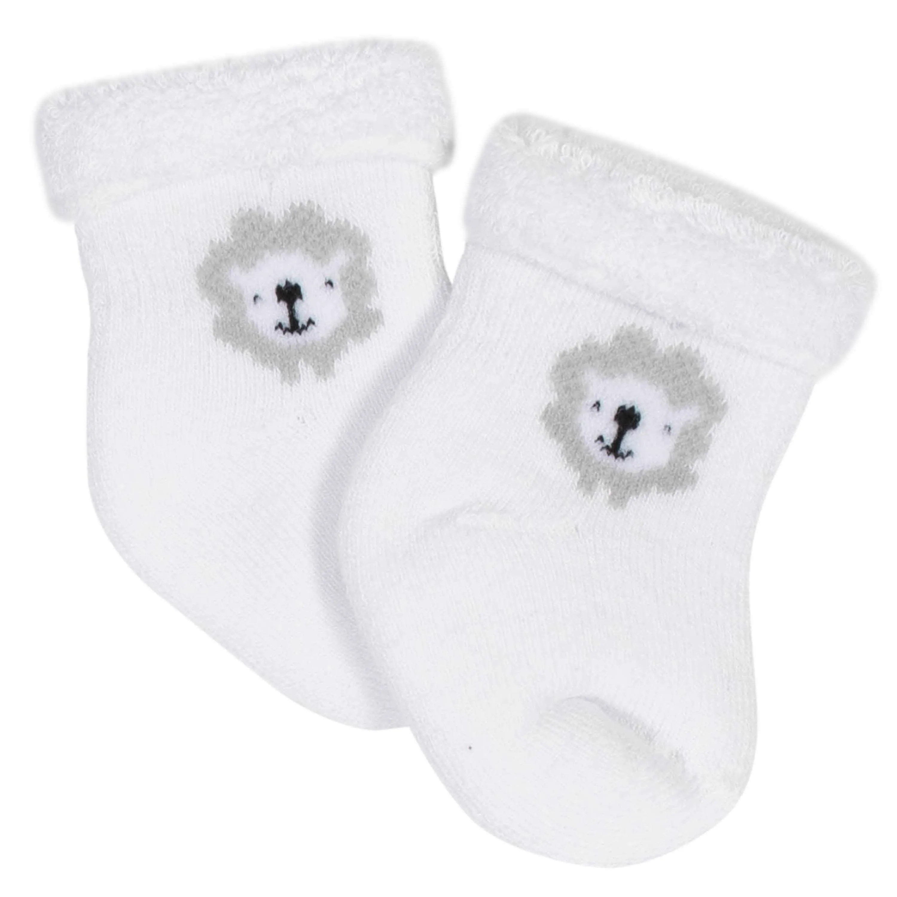 Gerber® 6-Pack Baby Neutral Sheep Wiggle-Proof® Terry Bootie Socks