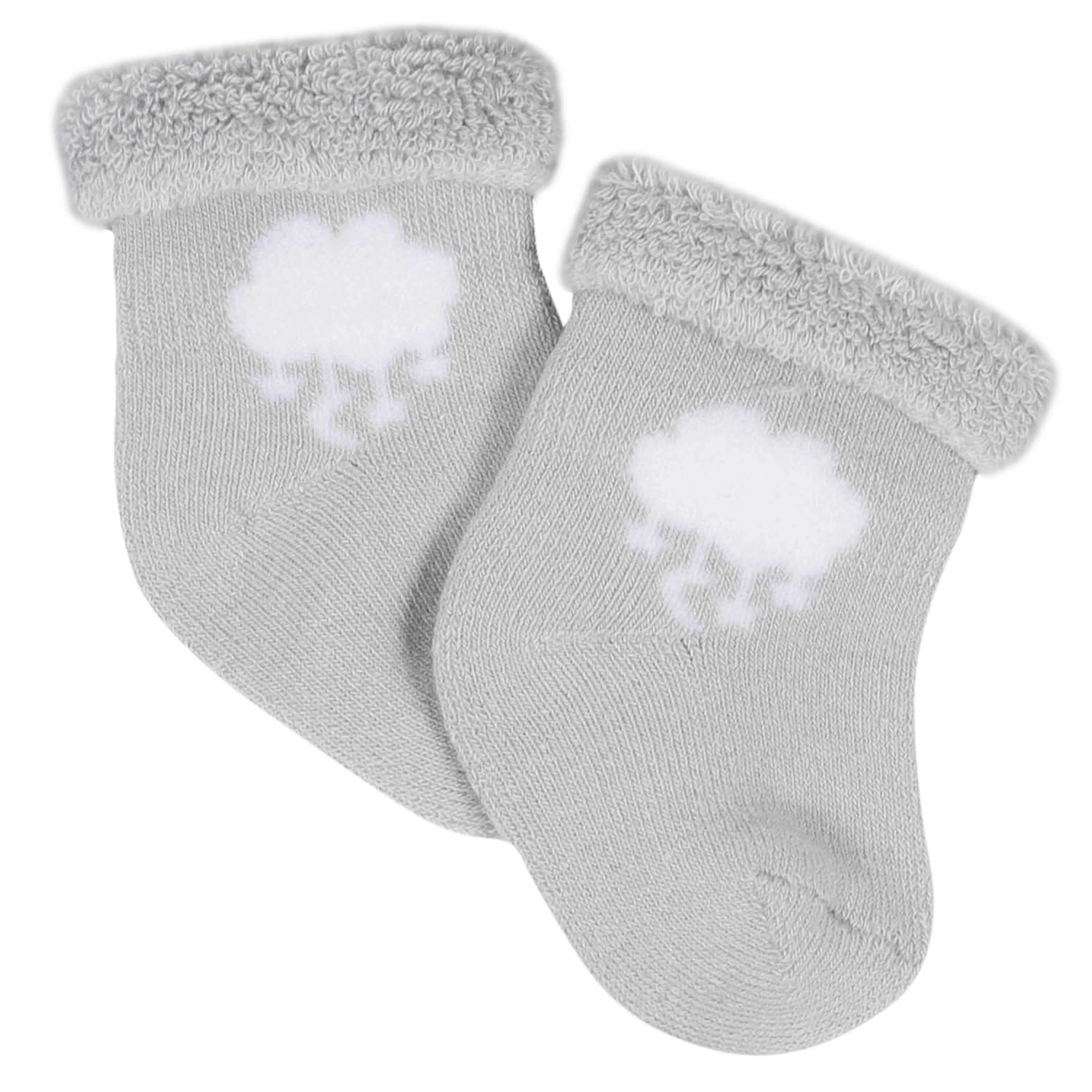 Gerber® 6-Pack Baby Neutral Sheep Wiggle-Proof® Terry Bootie Socks