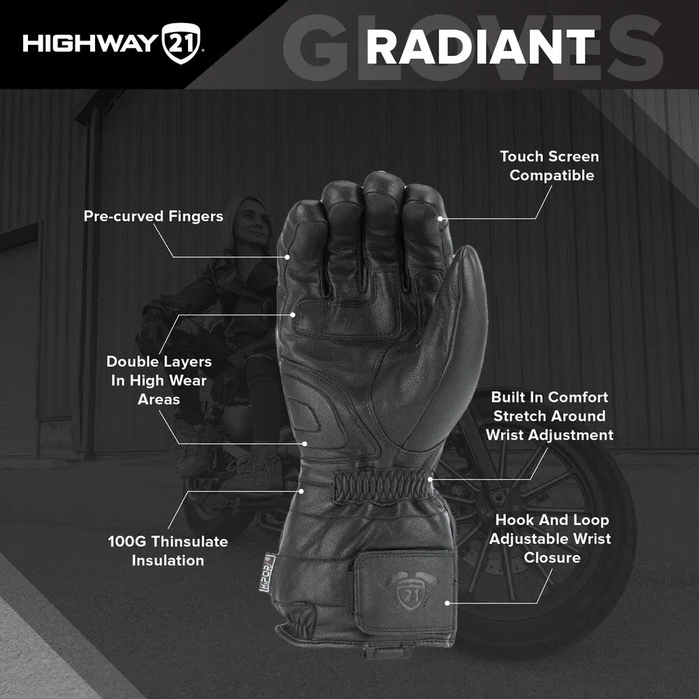 Highway 21 Radiant Heated Motorcycle Riding Gloves