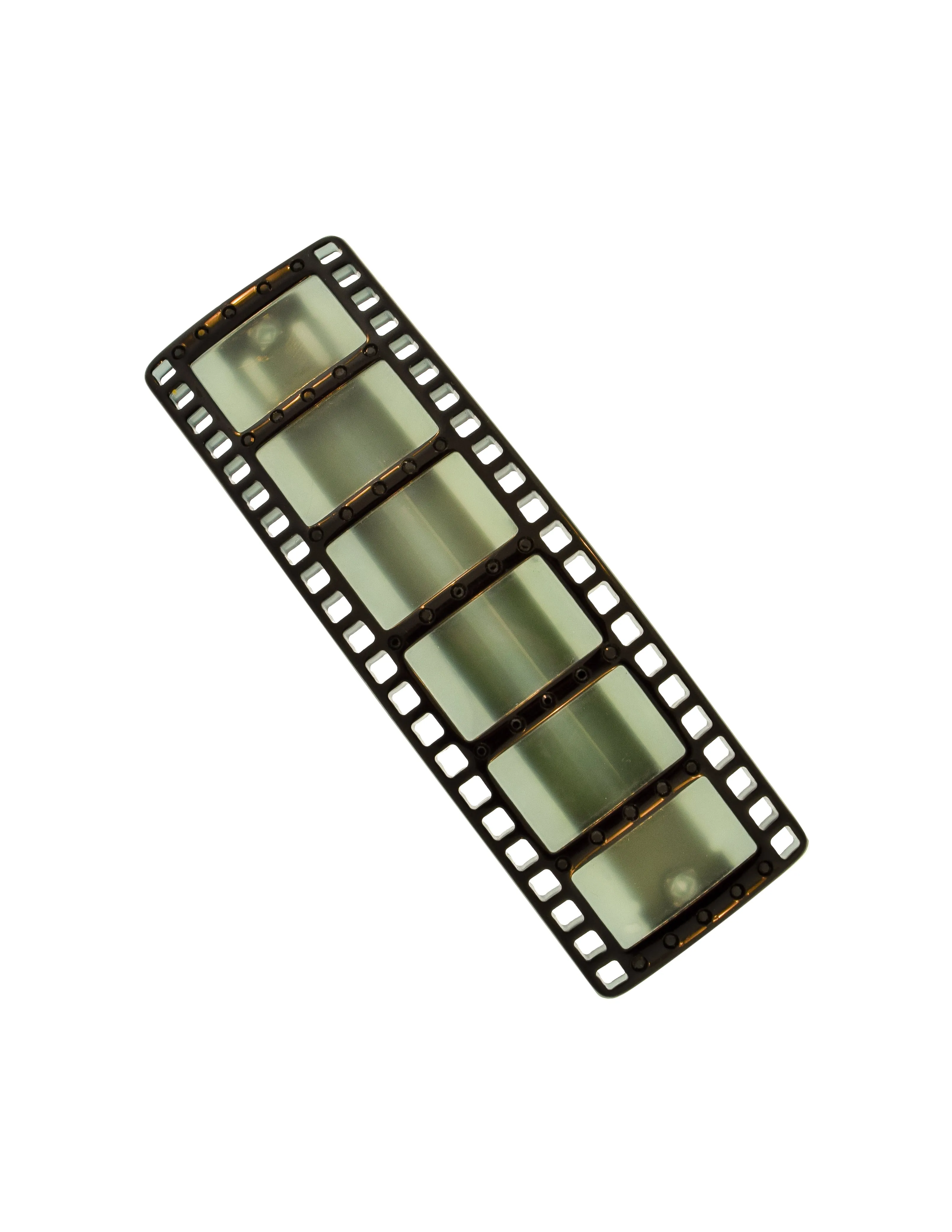 Jean Paul Gaultier Vintage Black Grey Cinema Film Strip Hair Clip Barrette