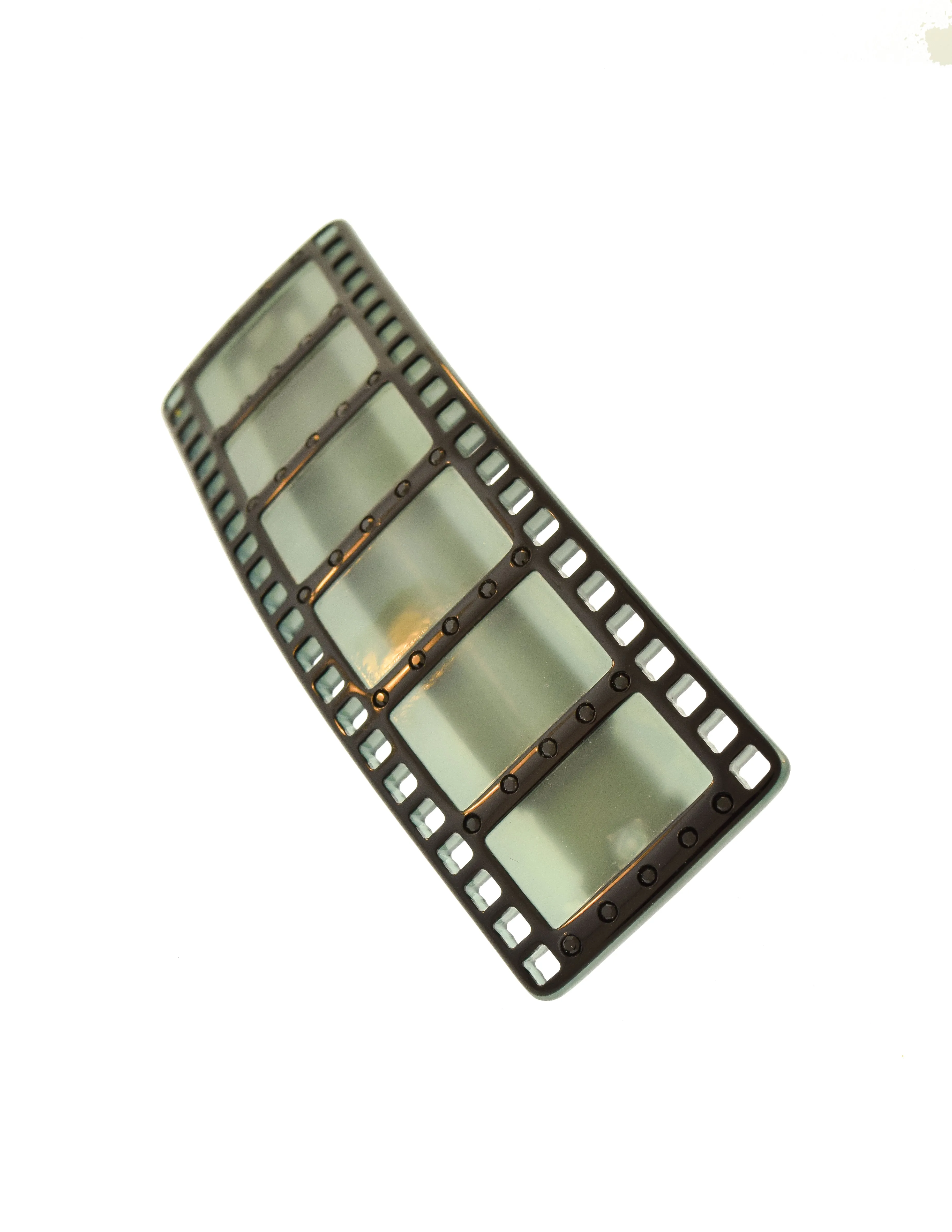 Jean Paul Gaultier Vintage Black Grey Cinema Film Strip Hair Clip Barrette