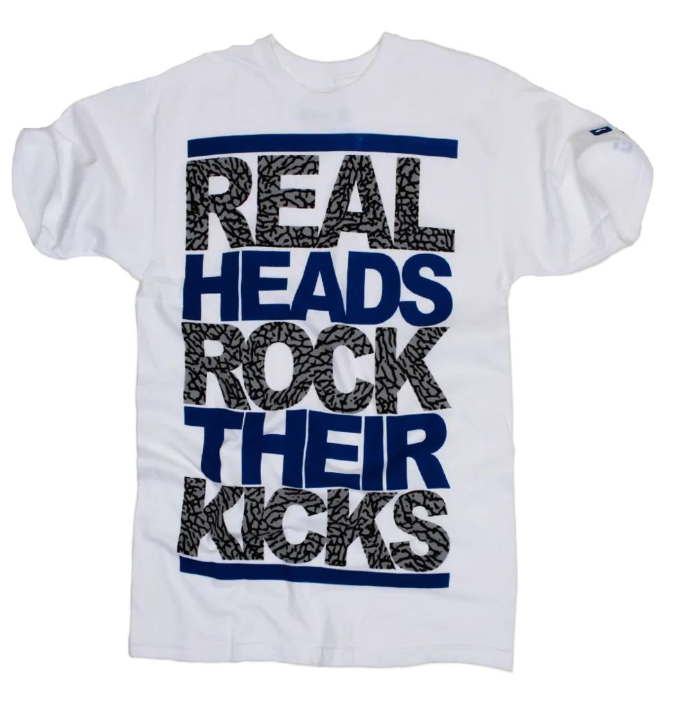 Jordan True Blue Cement 3 T Shirt Real Heads