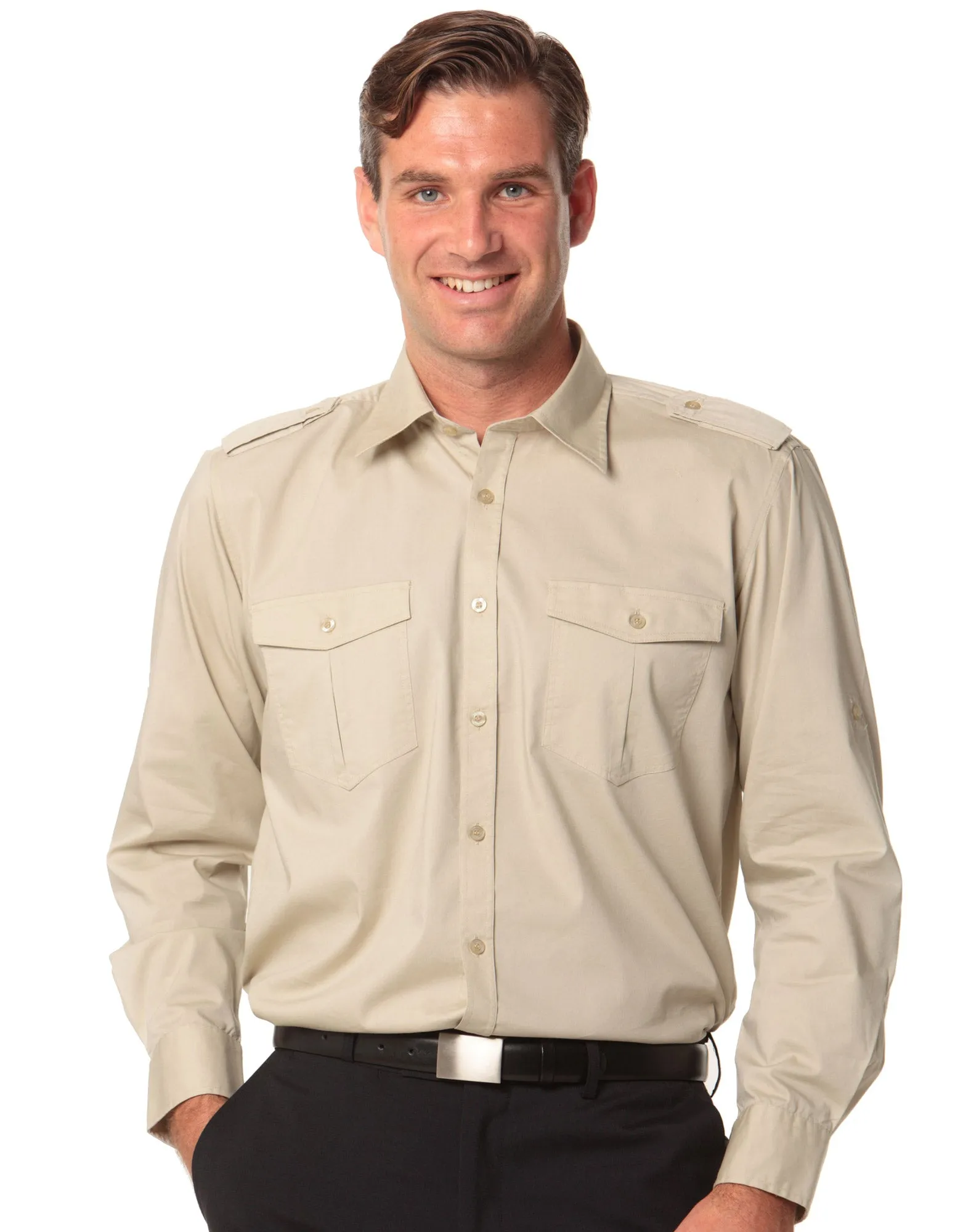 M7912 Men's Long Sleeve Military Shirt