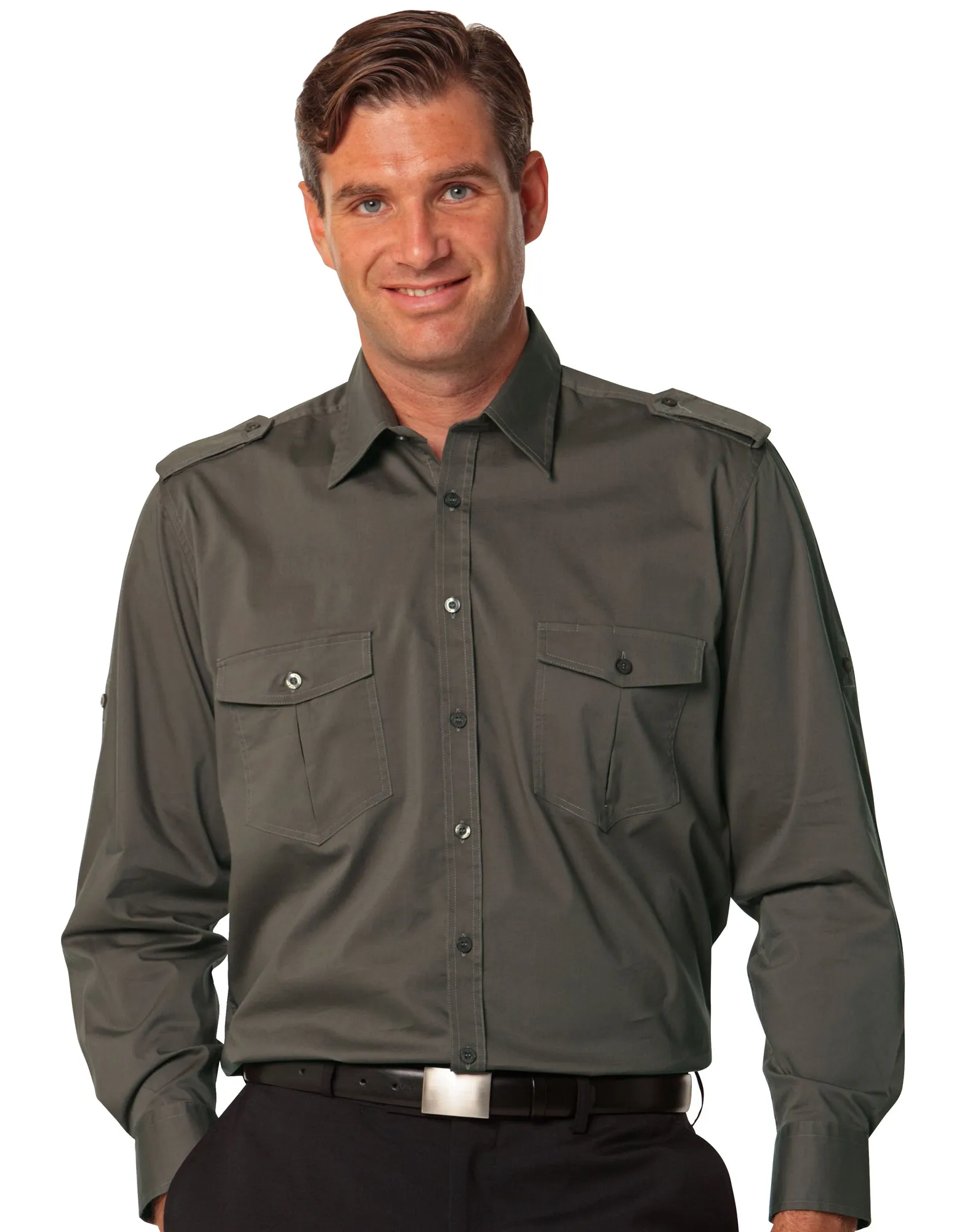 M7912 Men's Long Sleeve Military Shirt