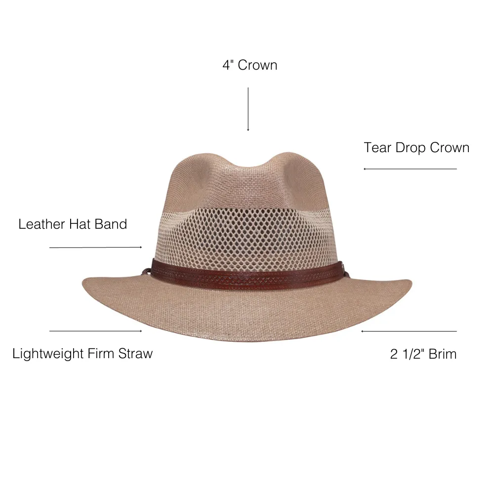 Milan | Mens Straw Fedora Hat