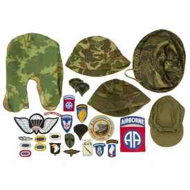 Original U.S. Vietnam War Boonie and Patch Collection