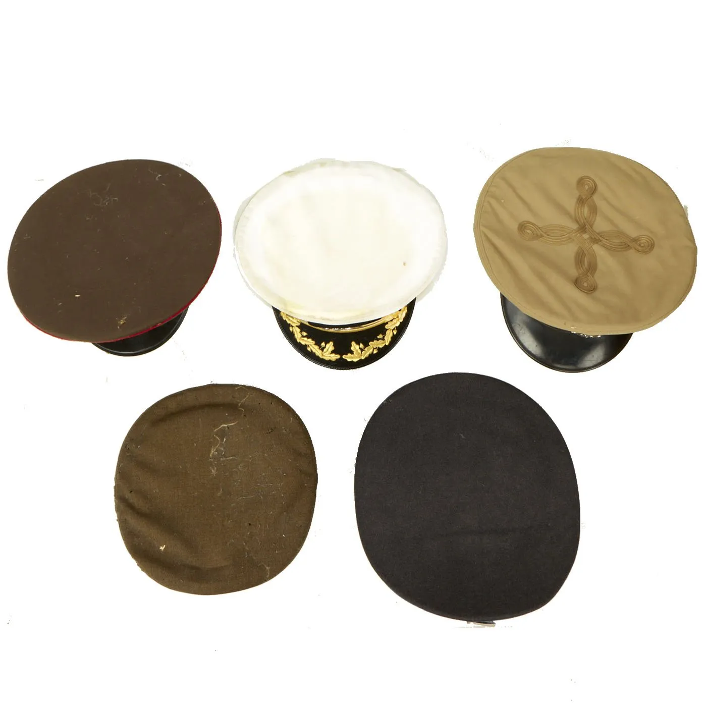 Original WWII and Post War Military Hat Collection - Set of 5