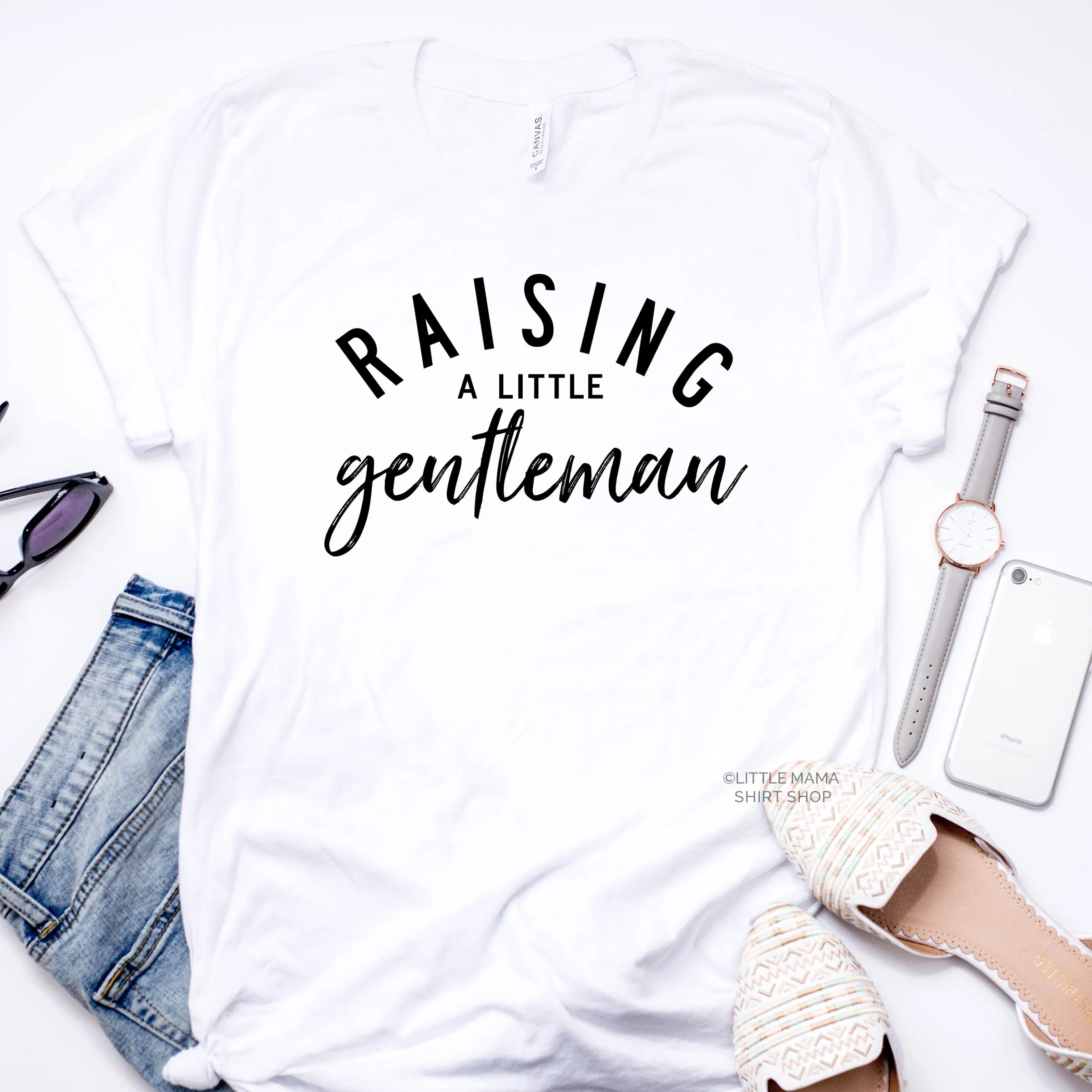 Raising A Little Gentleman (Singular) - Original Design - Unisex Tee