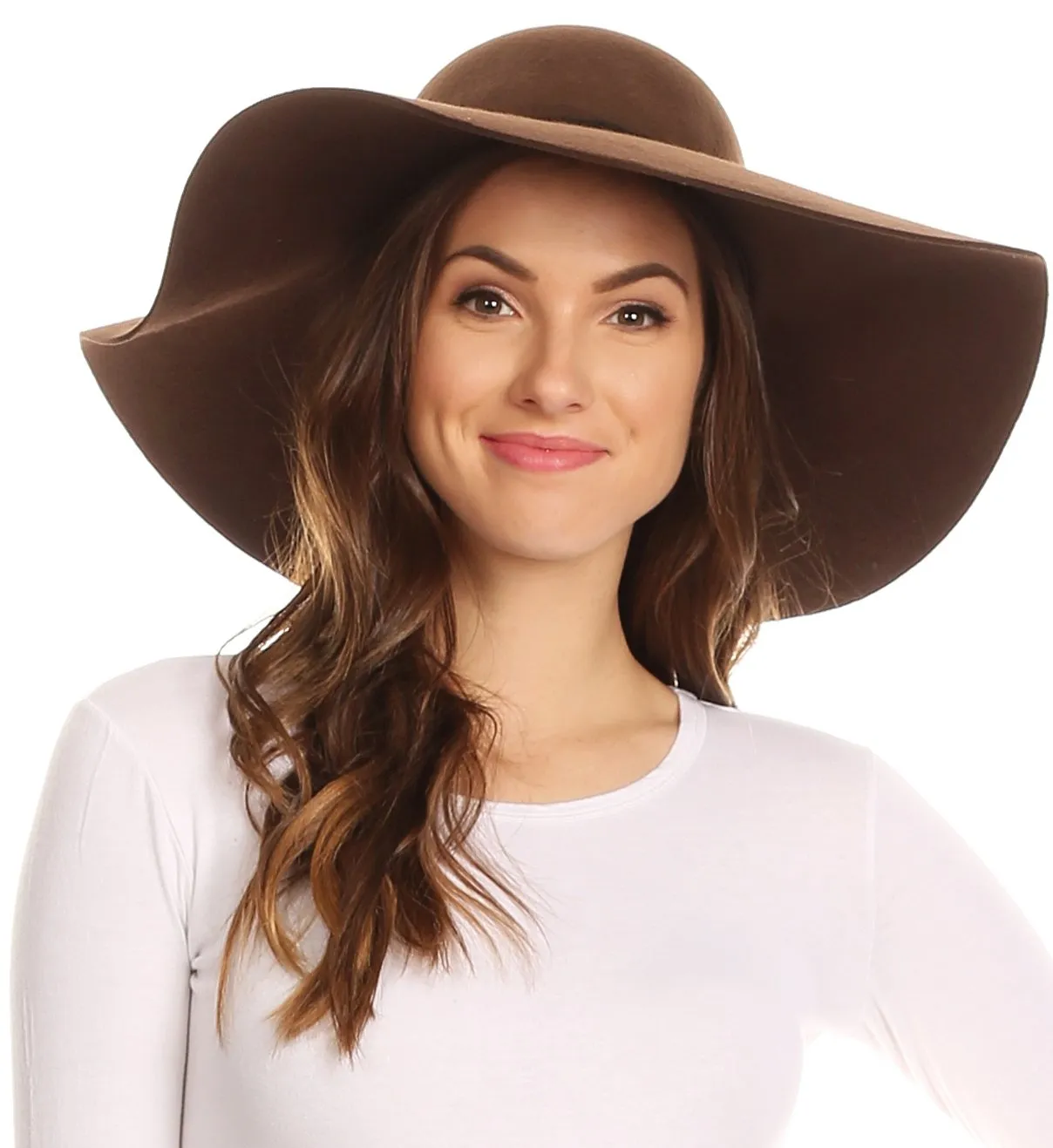 Sakkas Greta Vintage Style Wool Floppy Hat