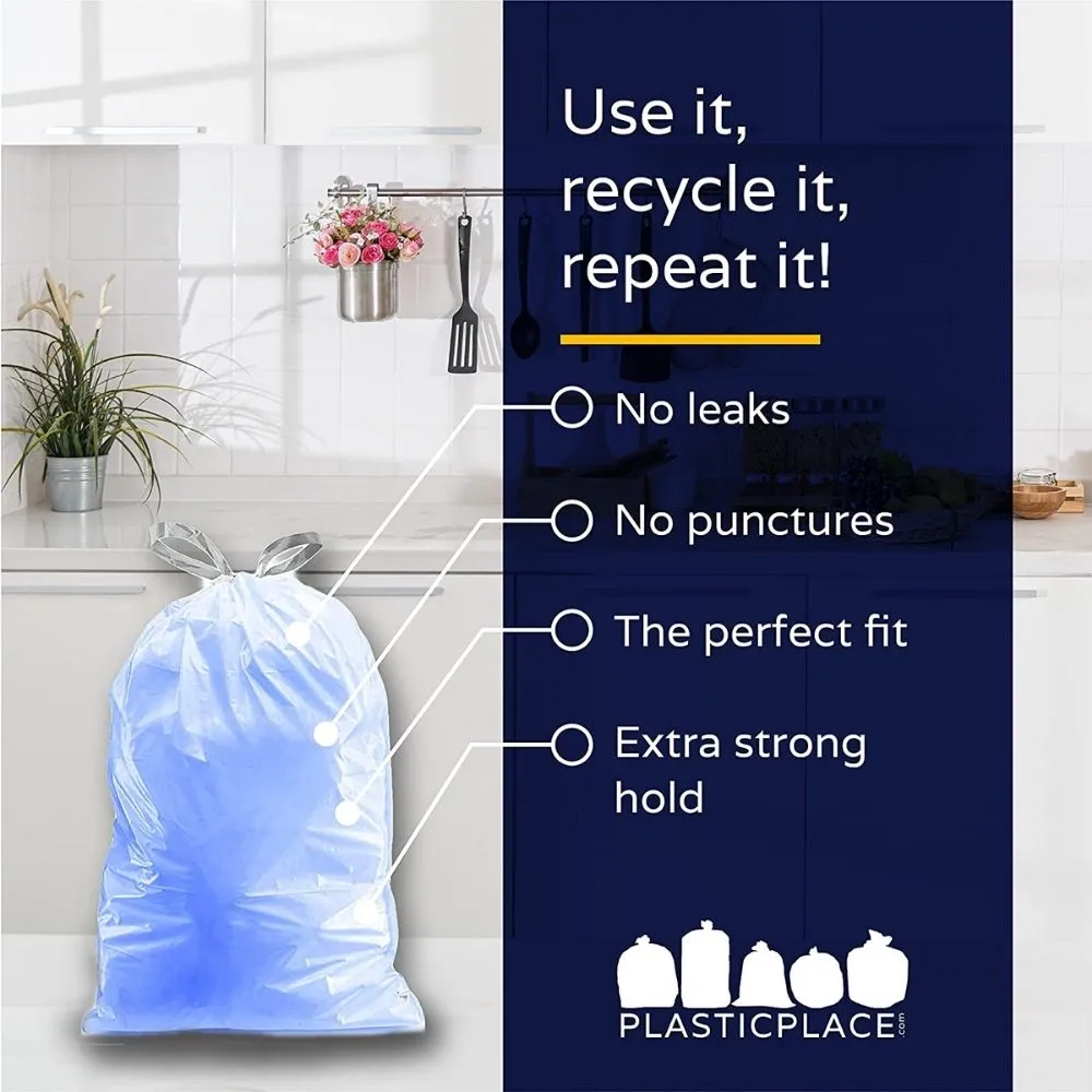 Sample of 8-9 Gallon Simplehuman®* Compatible Blue Trash Bags Code H