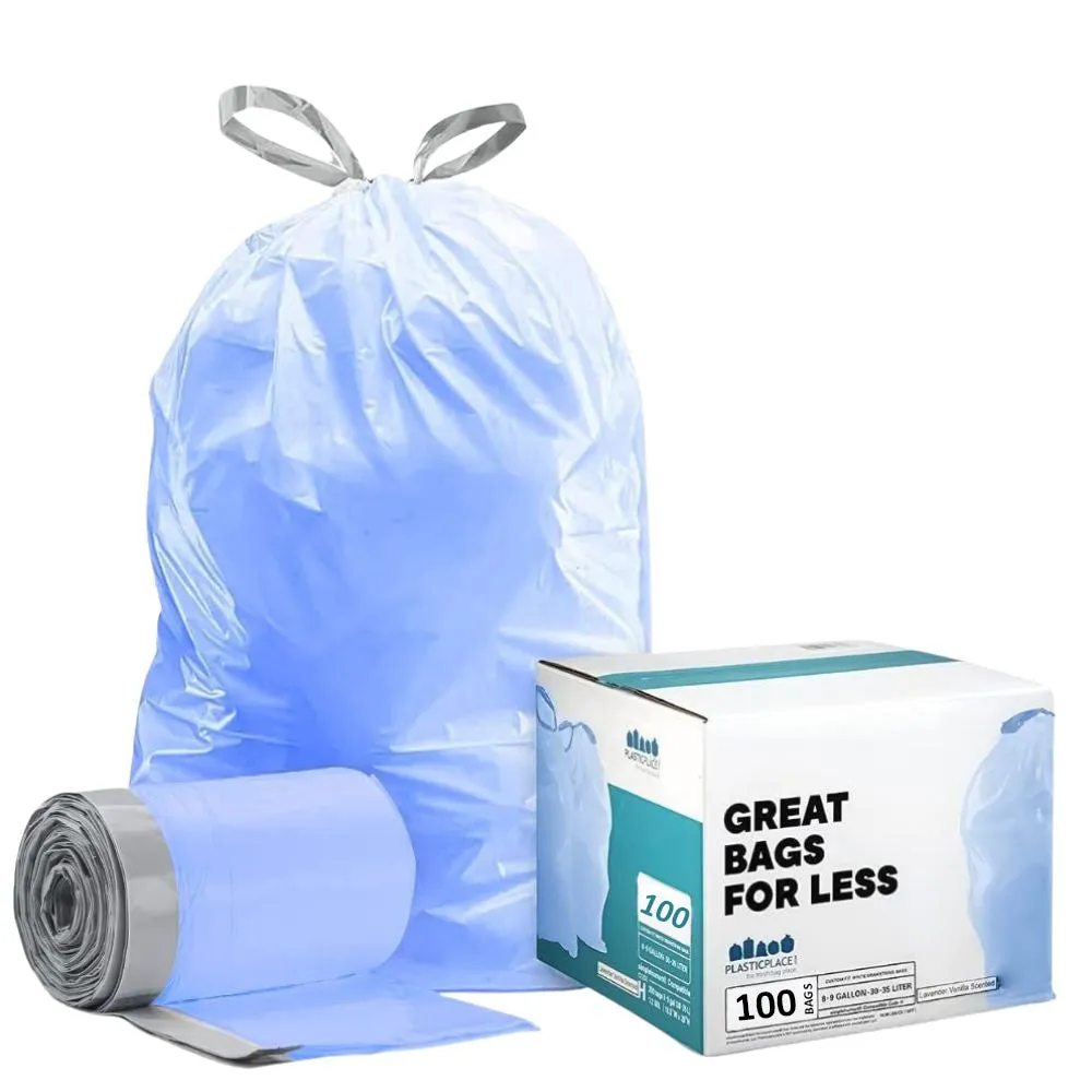 Sample of 8-9 Gallon Simplehuman®* Compatible Blue Trash Bags Code H