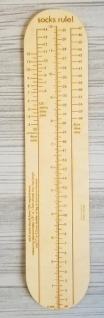 Socks Rule! Sock Measuring Ruler