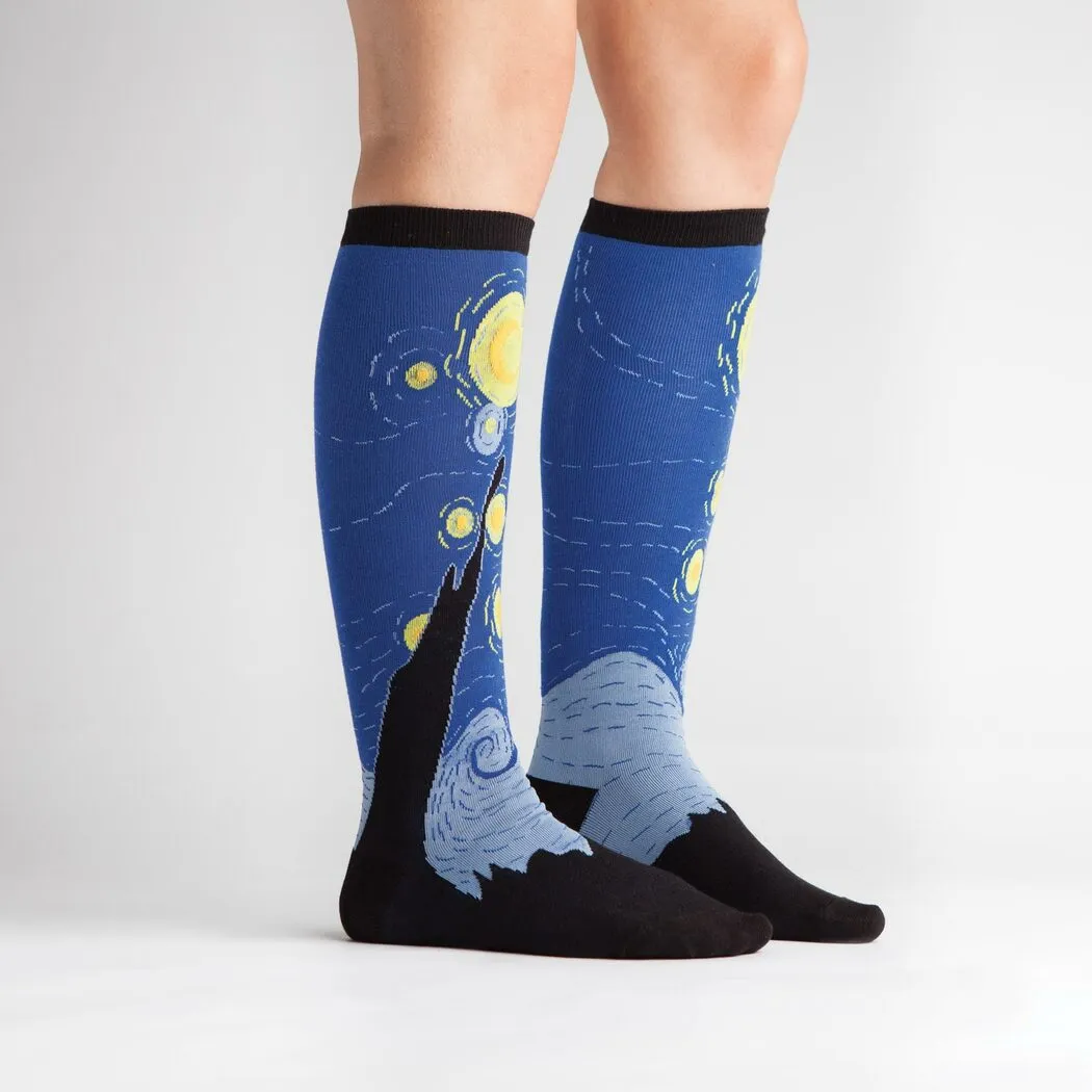 Starry Night Women's Knee High Sock