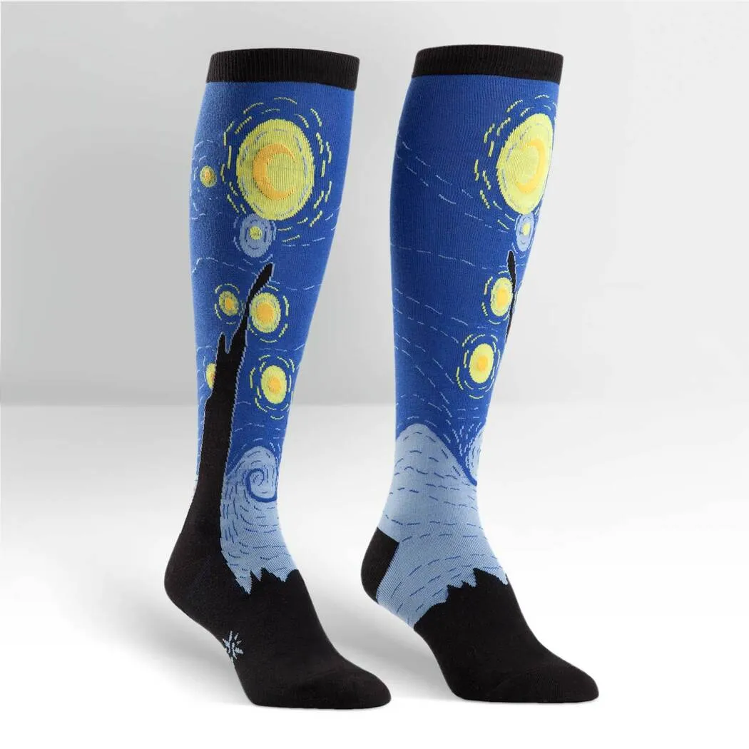 Starry Night Women's Knee High Sock