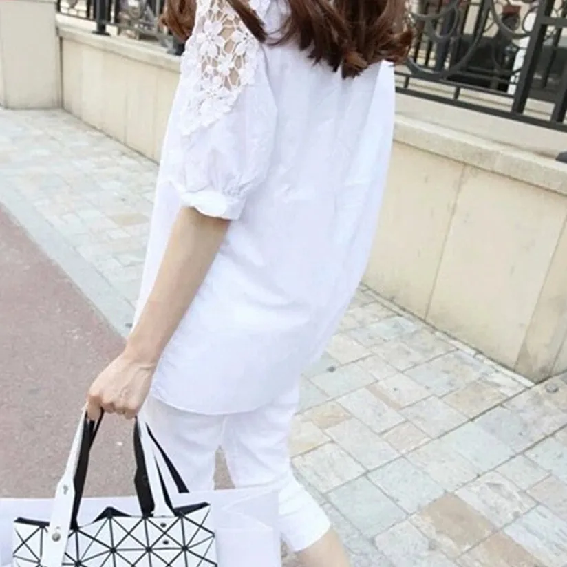 Street Style Summer Lace Sleeve Blouse