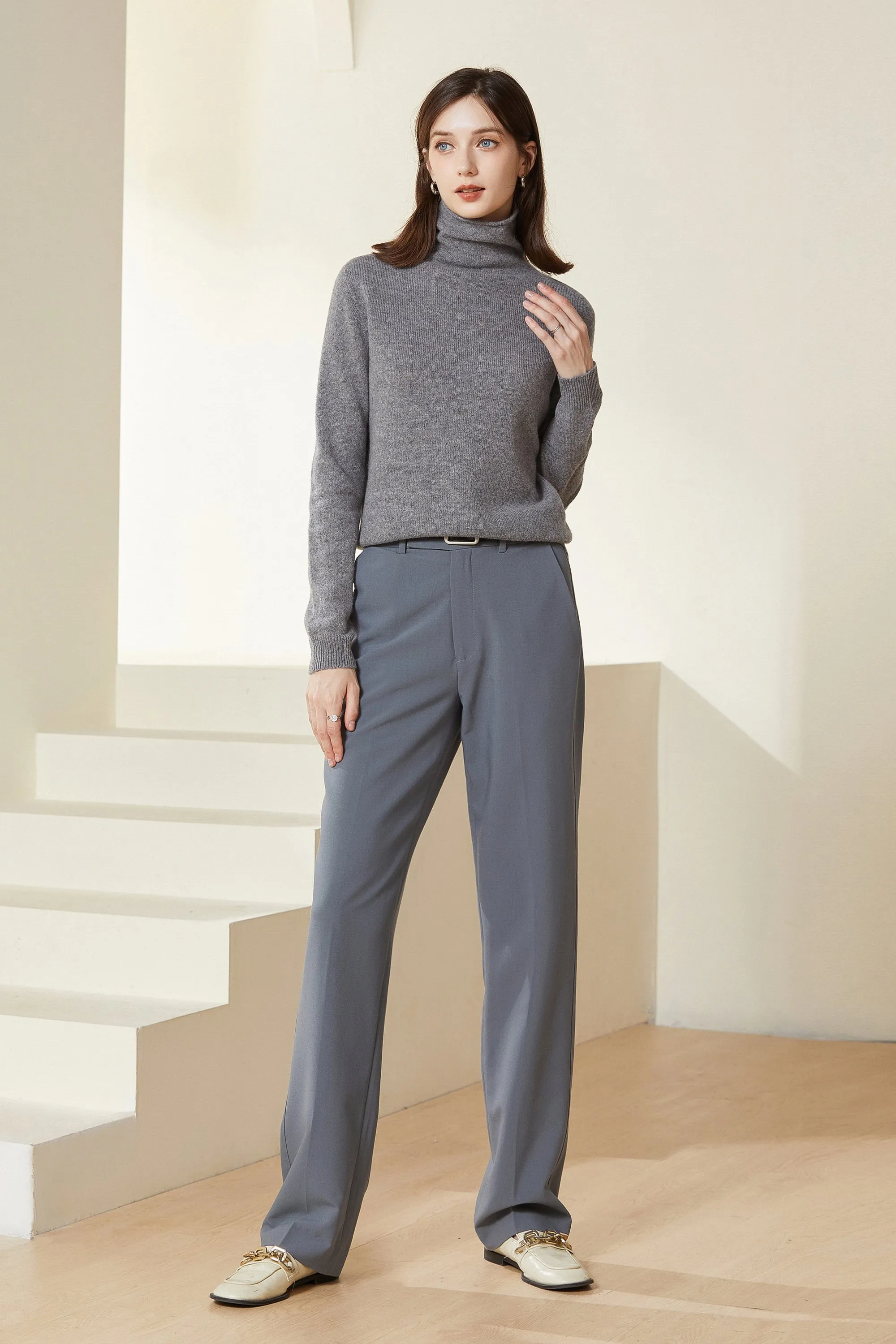 Sylphide | Maia Gray Rollneck Wool Sweater