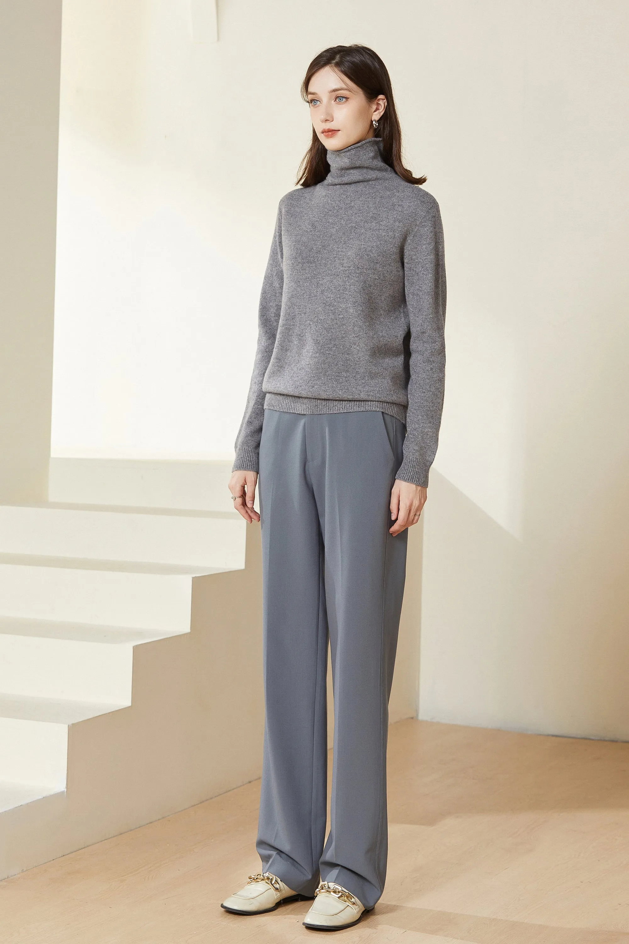 Sylphide | Maia Gray Rollneck Wool Sweater