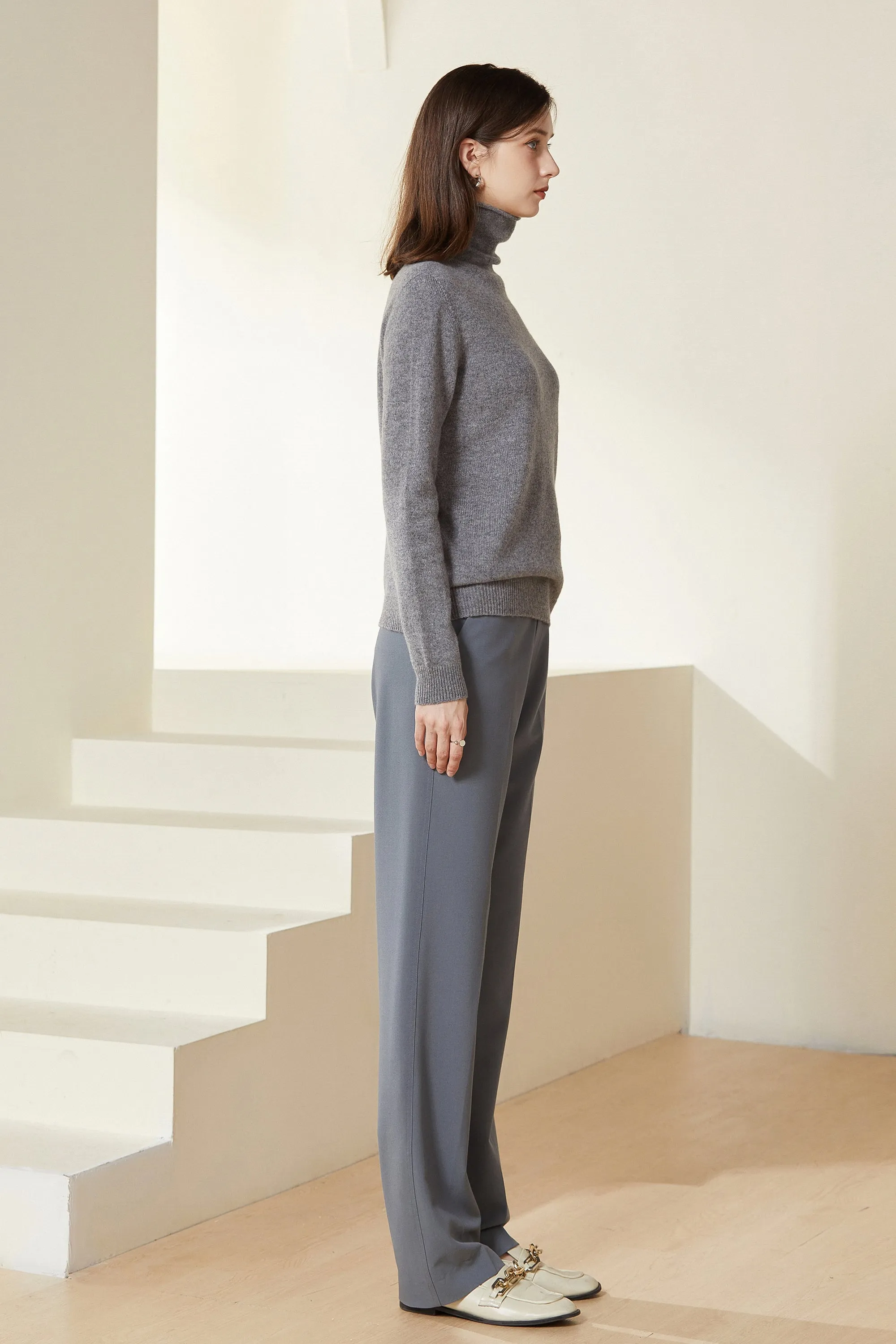 Sylphide | Maia Gray Rollneck Wool Sweater