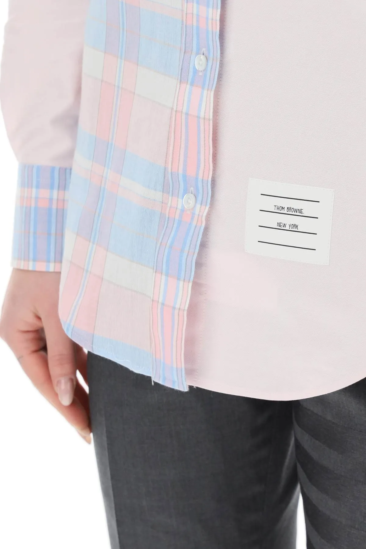 Thom browne fun mix madras cotton shirt