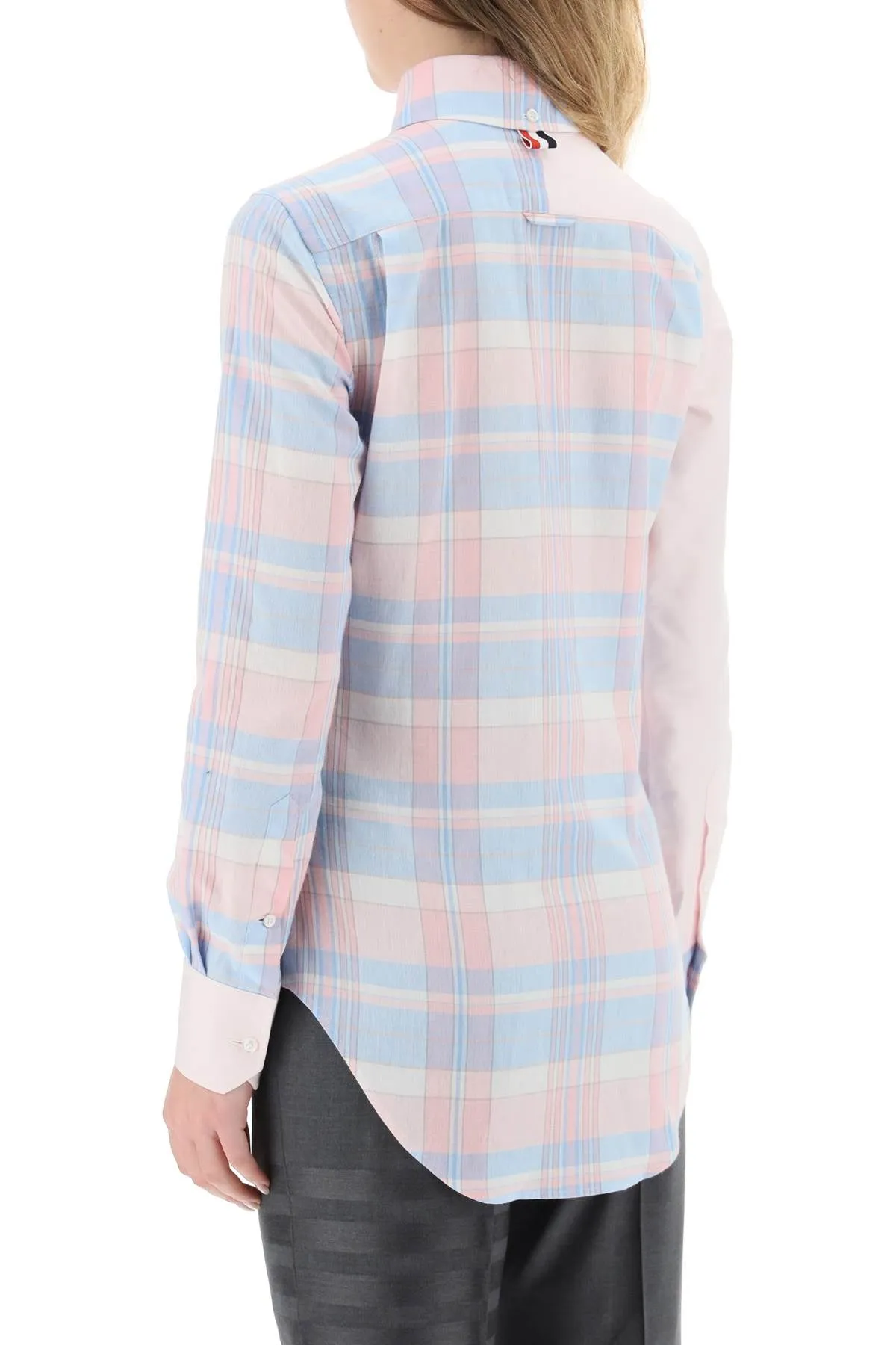 Thom browne fun mix madras cotton shirt